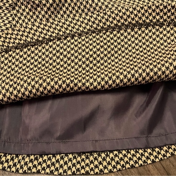 Chadwicks Vintage Brown Houndstooth, Wool Skirt Yellowstone - Picture 6 of 7